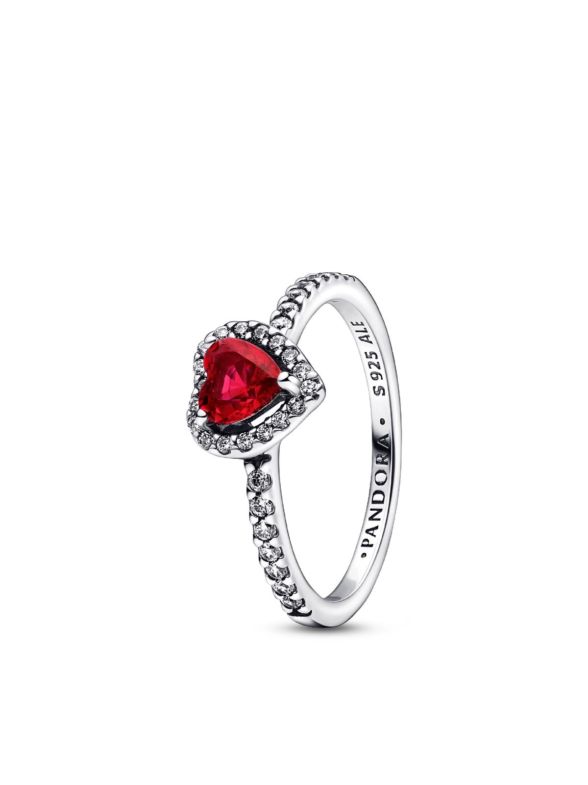 Anillo Corazón Rojo – Plata 925