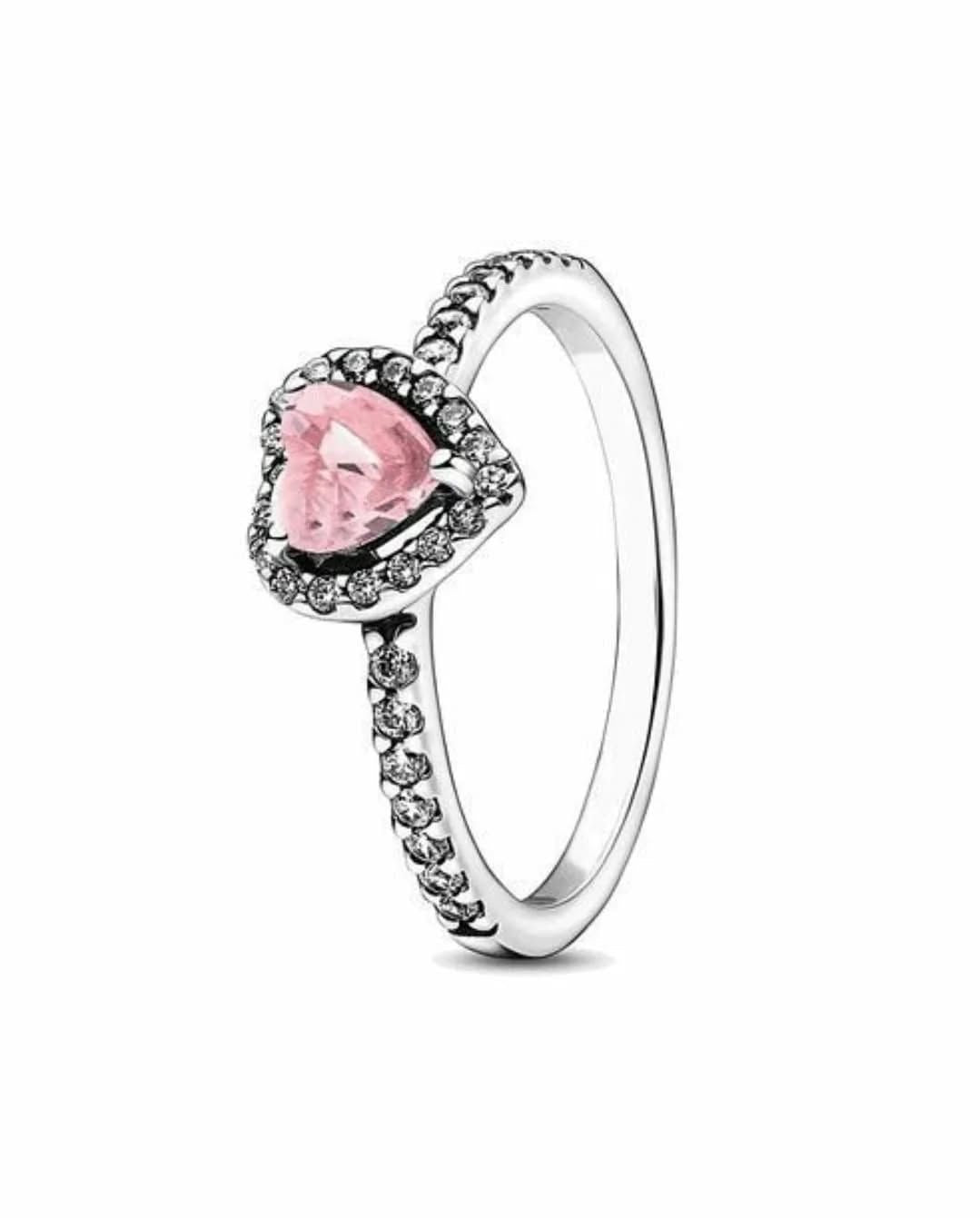 Anillo Corazón Rosado – Plata 925