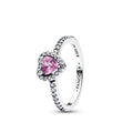 Anillo Corazón Morado – Plata 925