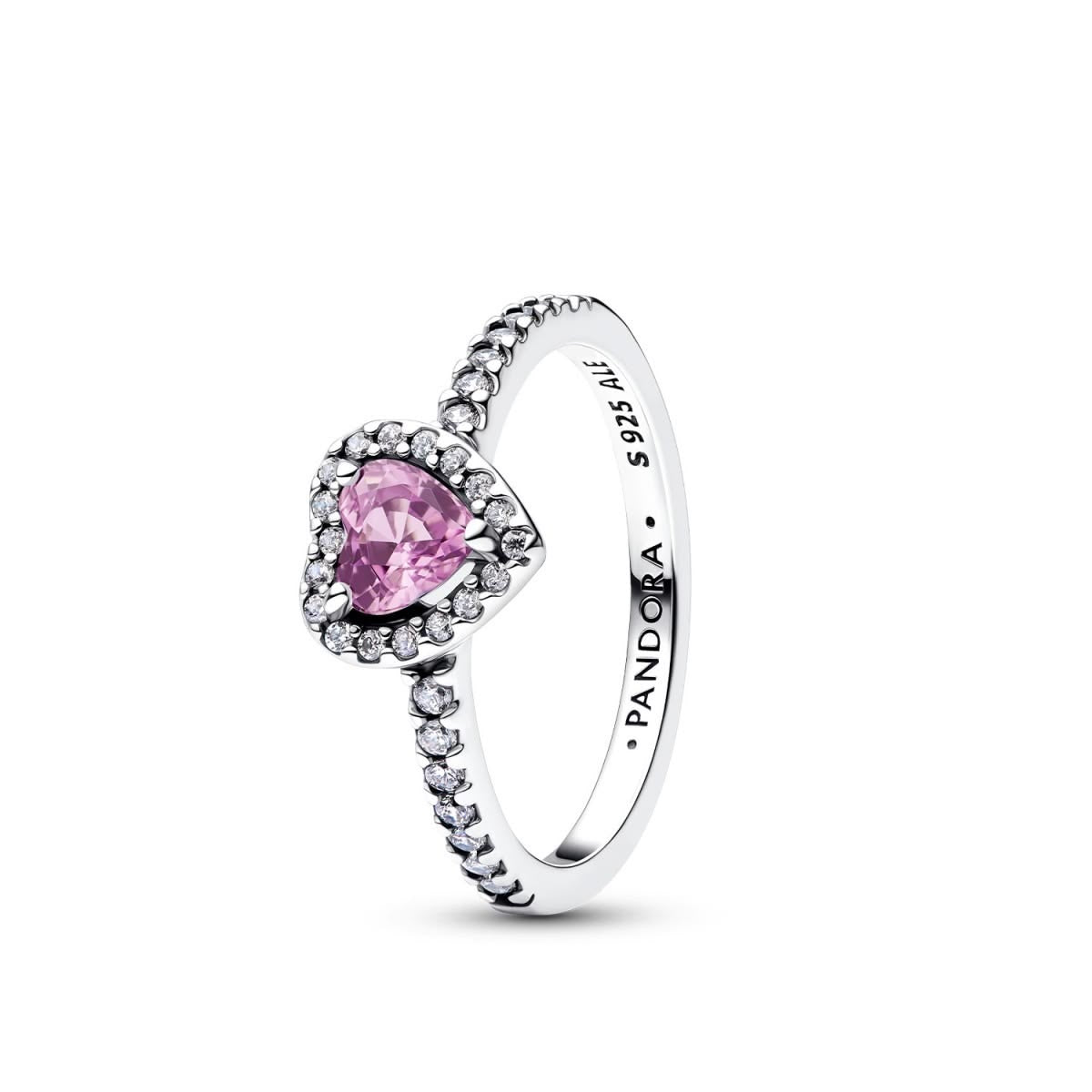 Anillo Corazón Morado – Plata 925