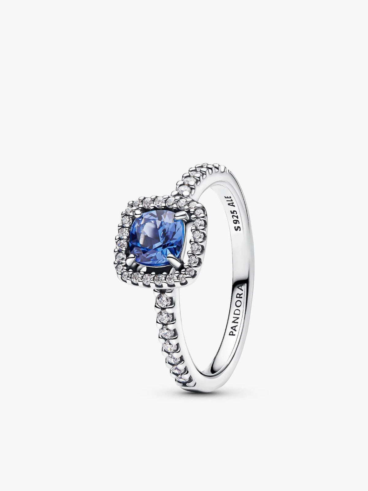 Anillo Piedra Cuadrada Azul – Plata 925